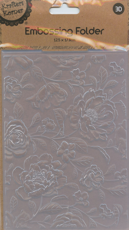 Embossing Folder - Flowers and Leaves #1 - One Folder