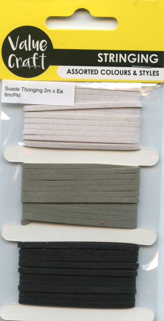 Suede Thonging - 3 Colours each 2m in length