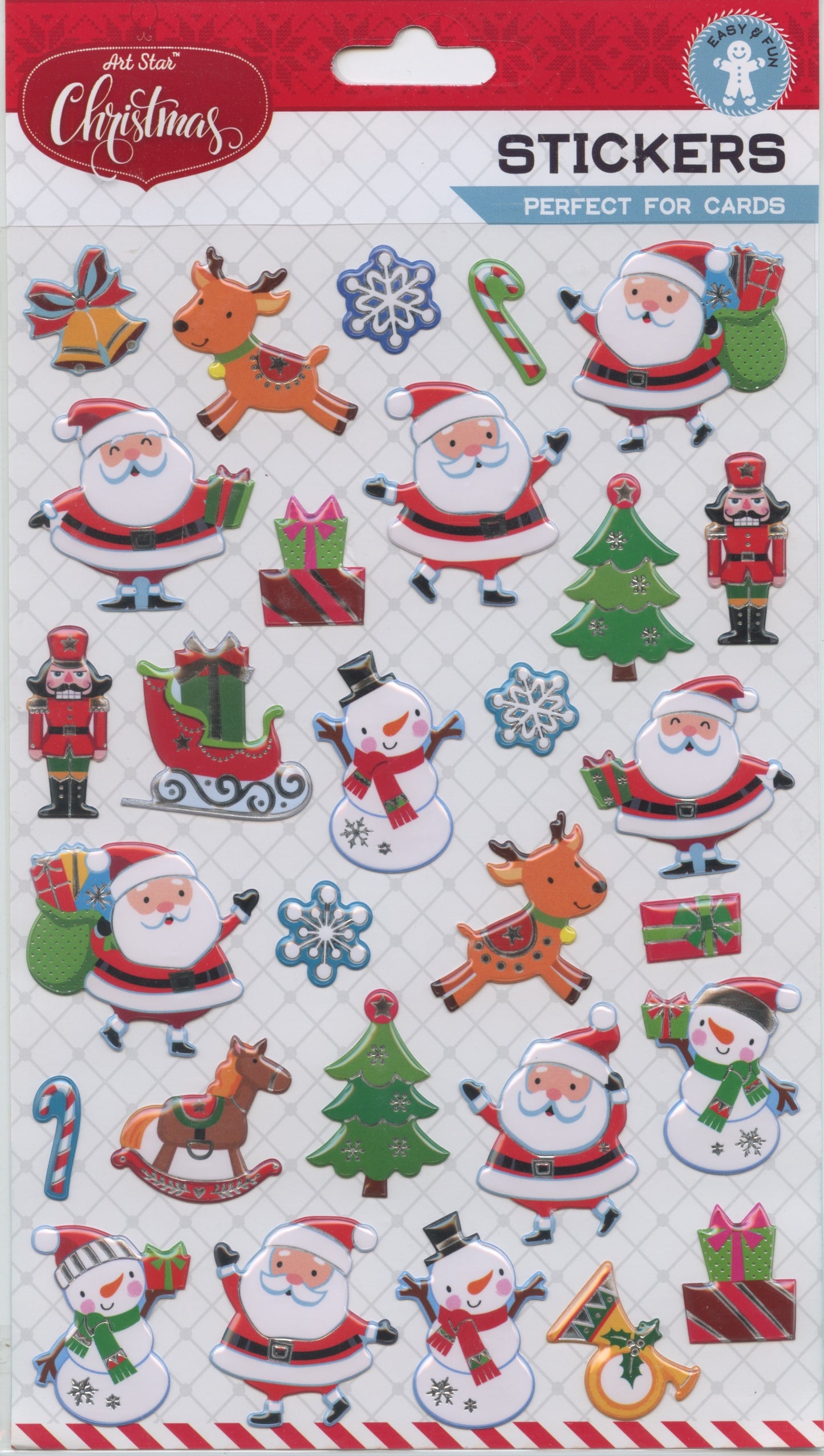 Art Star Christmas Stickers Santa and Friends #2 29 pk