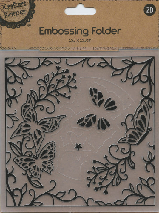 Embossing Folder - Butterflies and Vines - One Folder