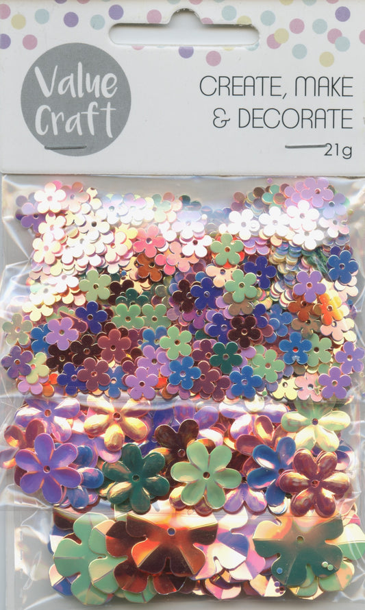 Flower Scatters - 3 different sizes - 21g - Multi Iridescent
