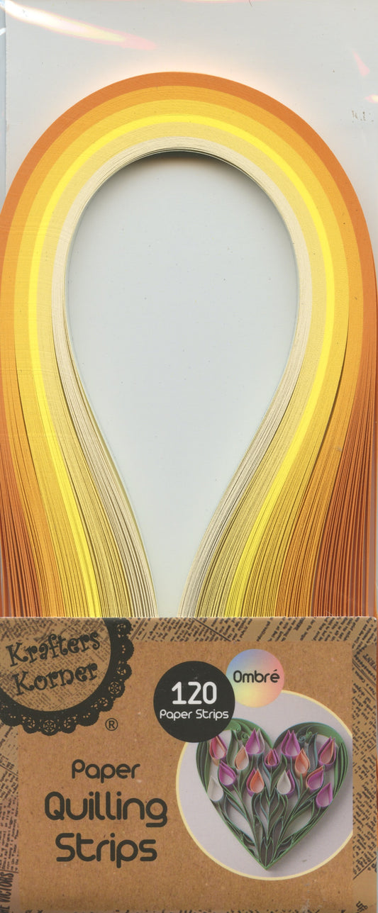 Paper Quilling Strips - Yellow/Cream Tones - 6 Shades - 120 strips