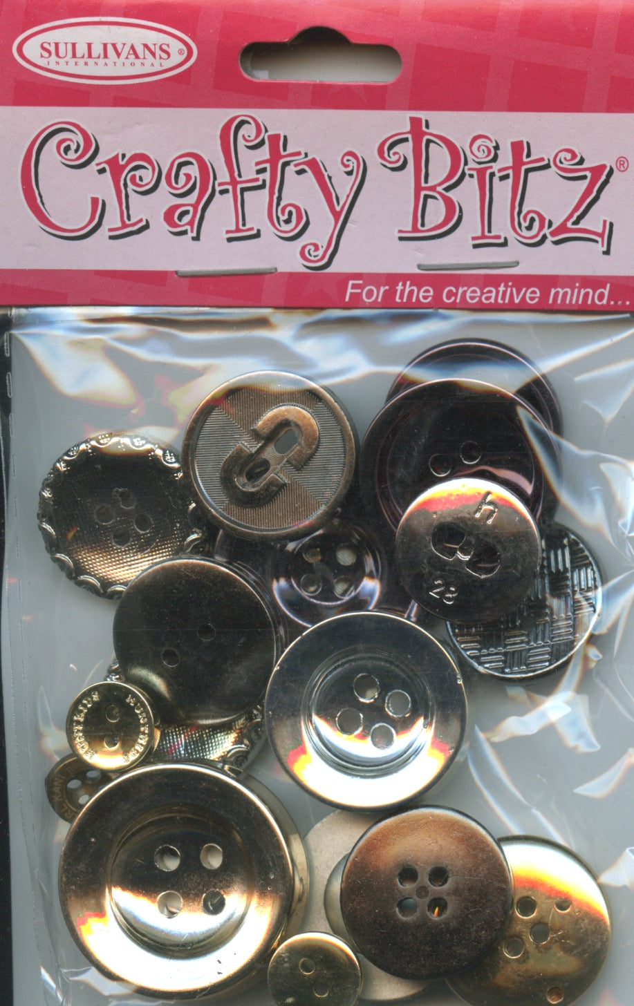 Buttons - Assorted Metallic - 25 grams
