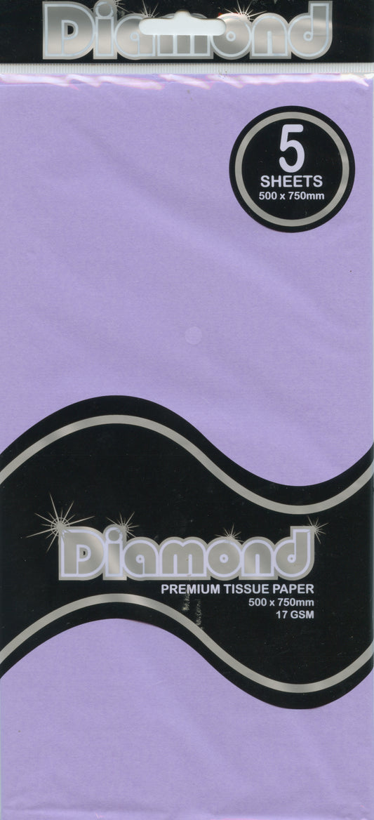 Premium Tissue Paper - Lilac - 5 Pack - 750mm x 500mm