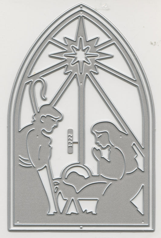 Metal Dies - Nativity in Stained Glass Window