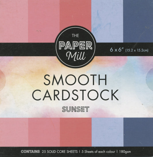 Smooth Cardstock - Sunset - Paper Pad - 25 sheets - 15.2x15.2cm
