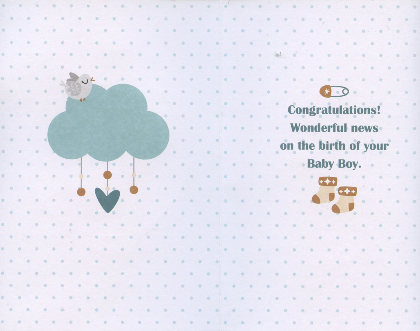 It's a Boy! - Handmade Card and envelope -Blue