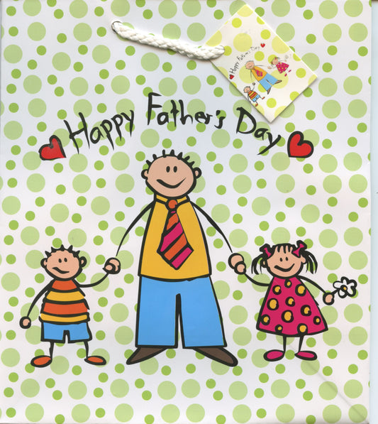 Happy Fathers Day Gift Bag #1 - 21x18.5x8.5cm
