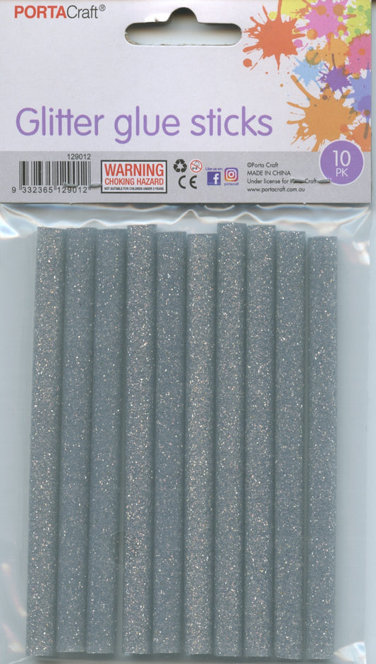 Glitter Hot Glue Gun Sticks Refills - Silver - 10pk