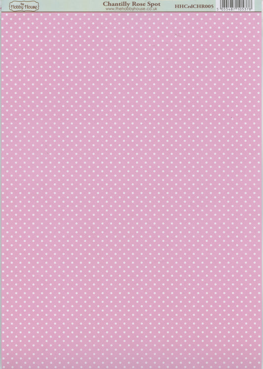 Hobby House Paper - Chantilly Rose Spot - 29.8x21cm