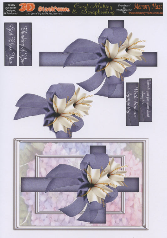 3D Cuttables Card Toppers - Sympathy Design #1 - 1 Sheet