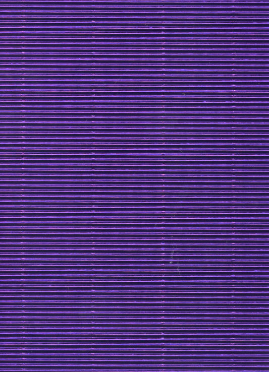 Metallic Corrugated A4 Card - Purple - 4 pack