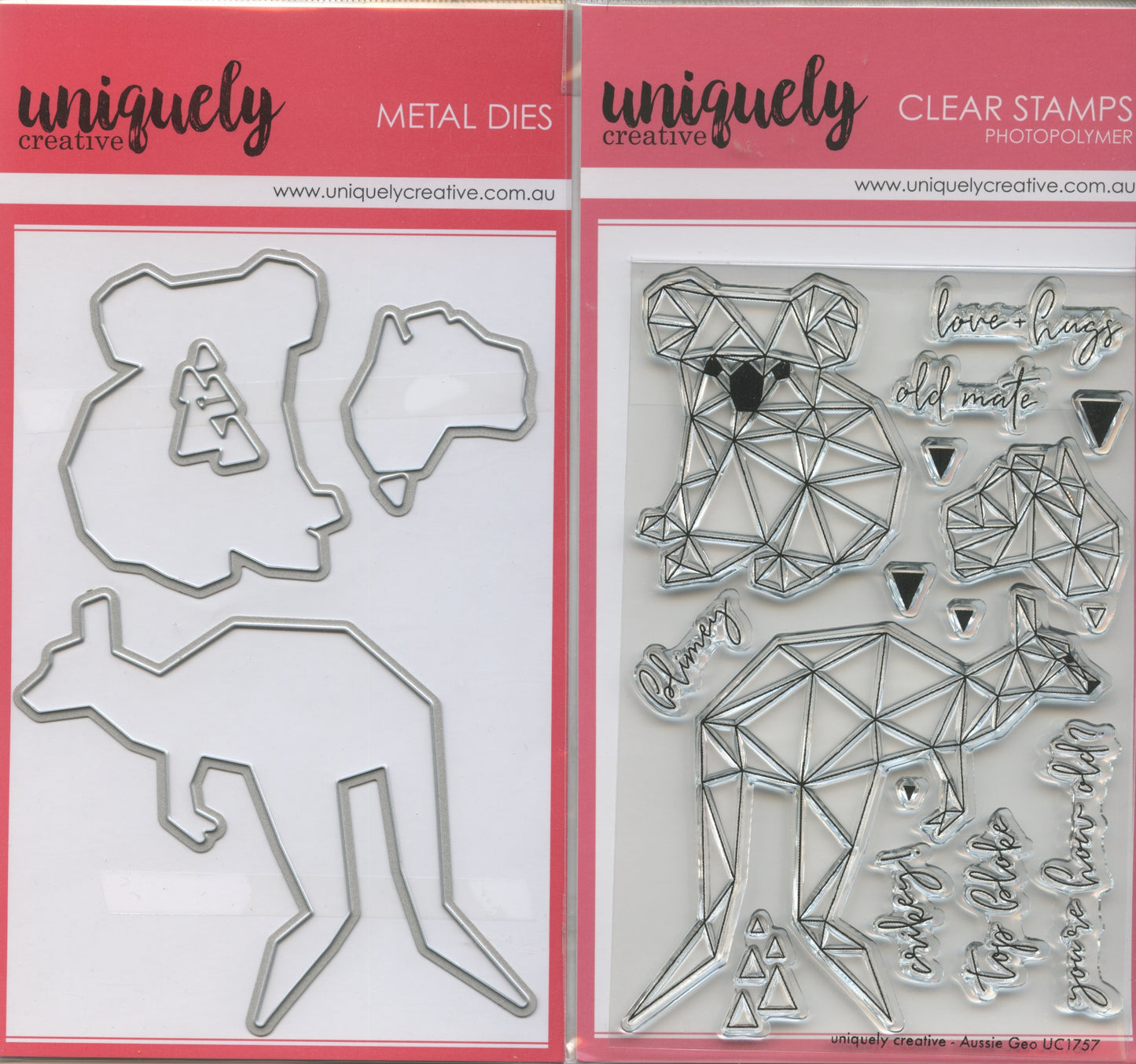 Metal Dies - Aussie Geo Die and Clear Stamp Set