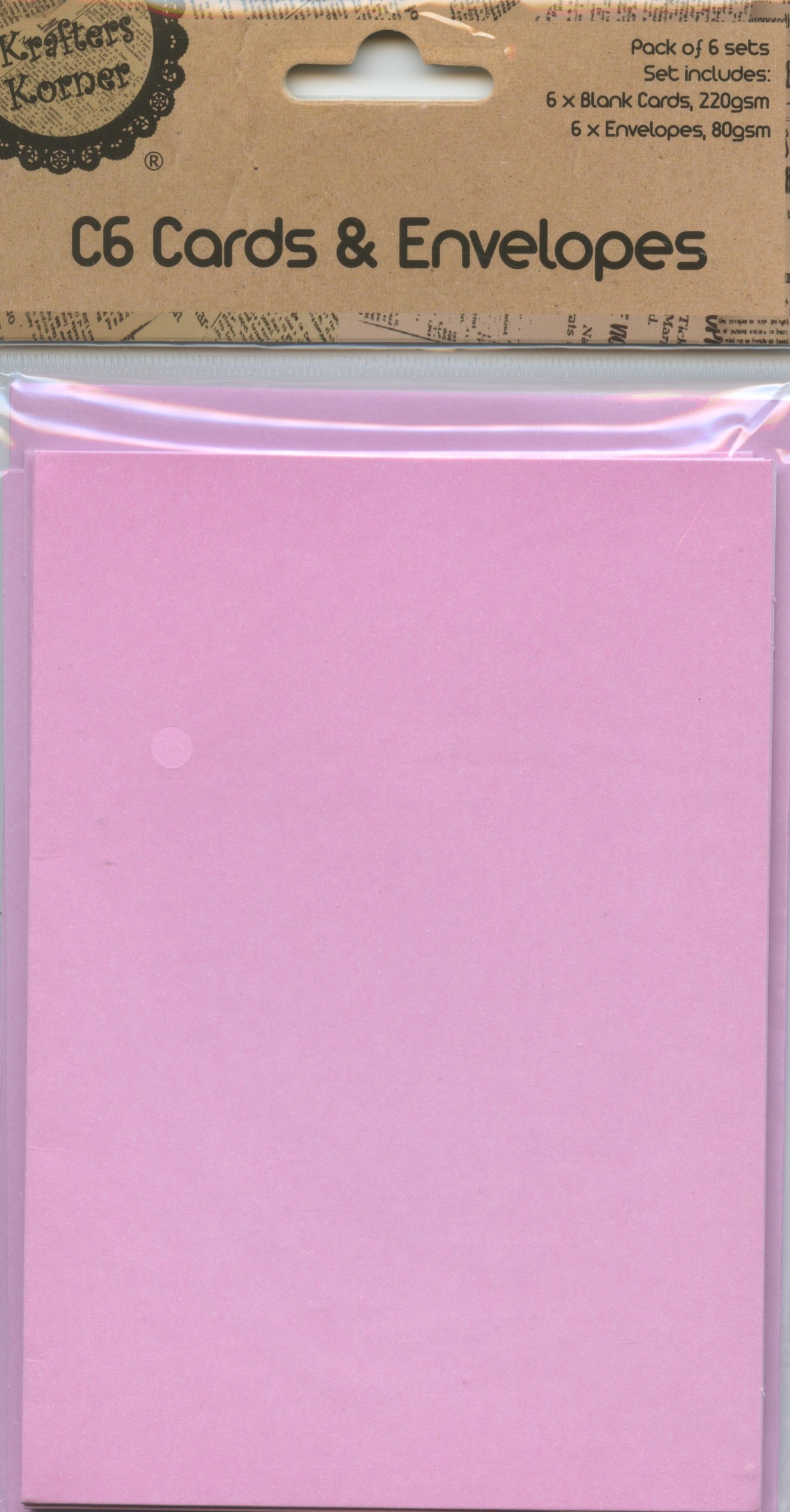 C6 Cards and Envelopes - Lilac - 6 sets