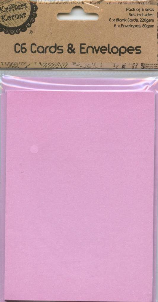 C6 Cards and Envelopes - Lilac - 6 sets