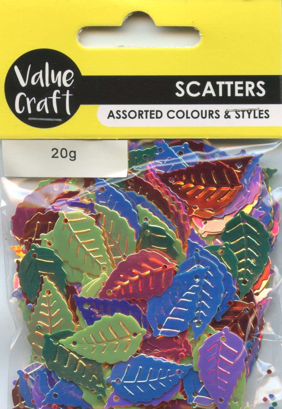 Leaves - Scatters- 20g - Multi Iridescent