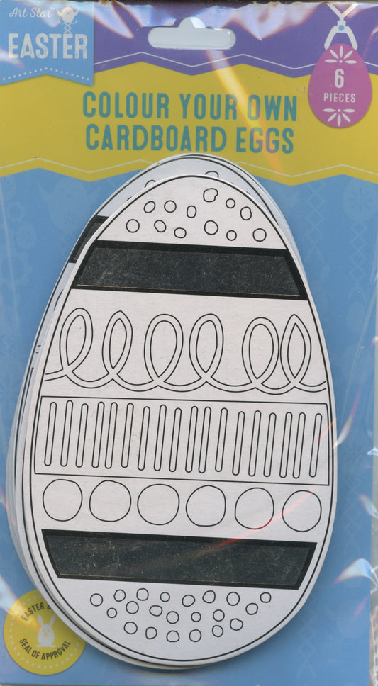Colour Your Own Cardboard Eggs - 6 pk