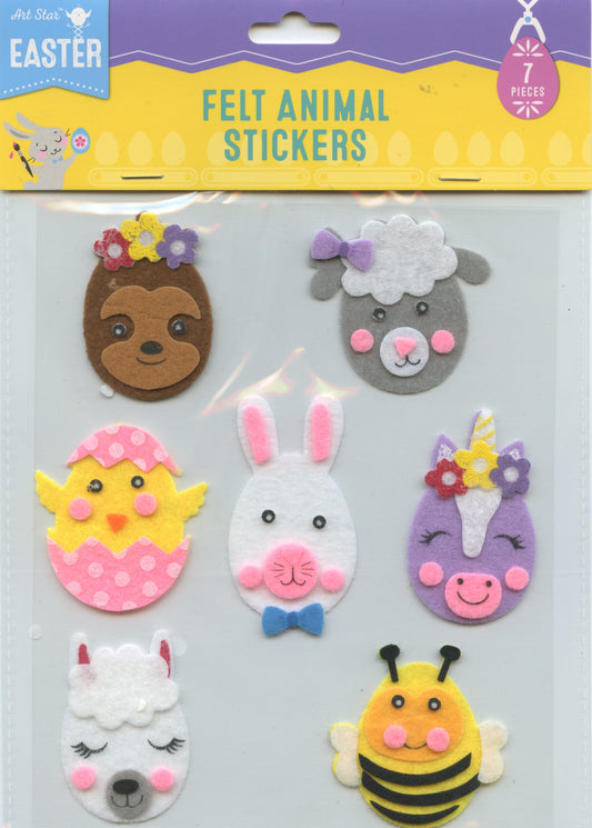 Felt Animal Stickers - 7 pack