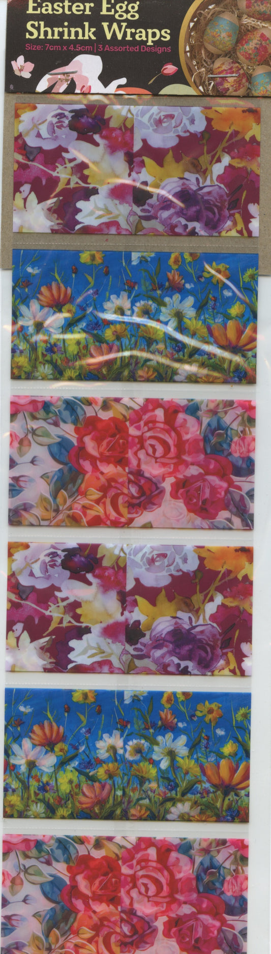 Easter Egg Shrink Wraps 6pk - Floral