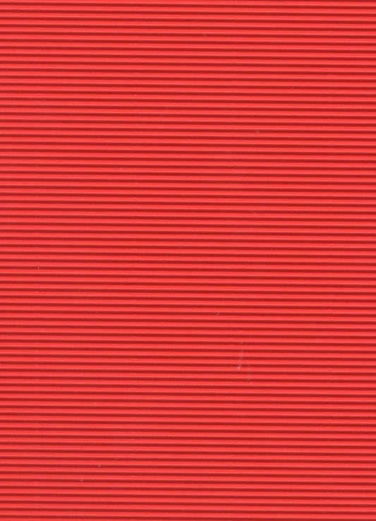 Corrugated A4 Card - Bright Red - 6 pack