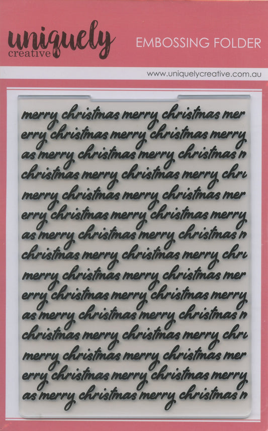 Embossing Folder - Christmas Script - One Folder