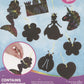 MYO Scratch Art - Makes 8 Hanging Shapes - Set 1 - Girl Theme