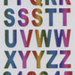 Alphabet Stickers - Rainbow Shimmer - 2 Sheets