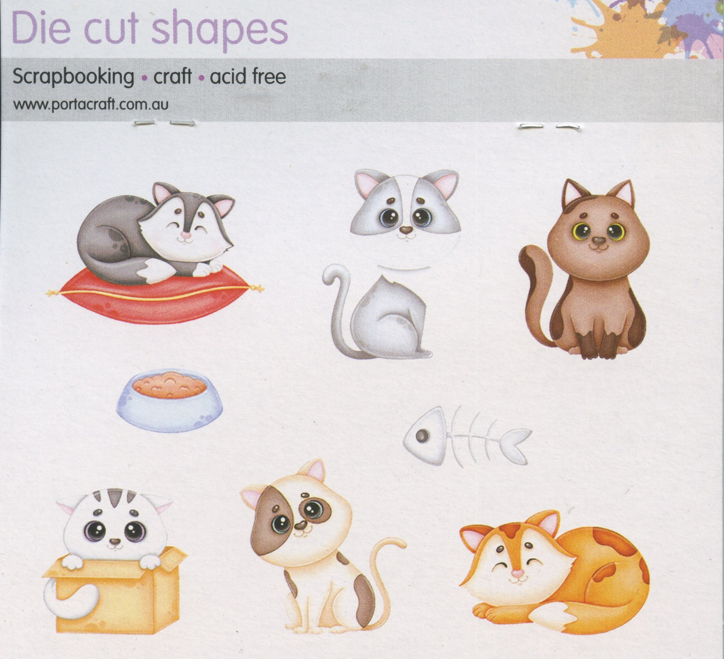 Paper Die-Cut Shapes - Purrfect Paws -  24pcs