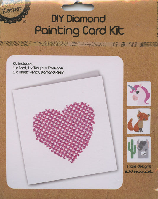 DIY Diamond Painting Card Kit - 15x15cm - Heart