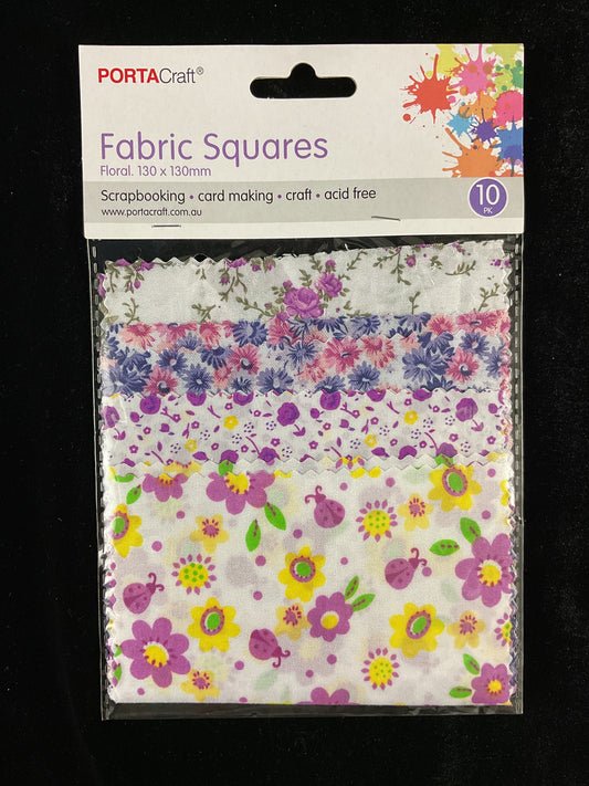 Fabric Squares Floral- Pack #2 - 10 pk