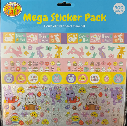 Mega Sticker Pack - Easter Eggs & bunnies - 300 Stickers