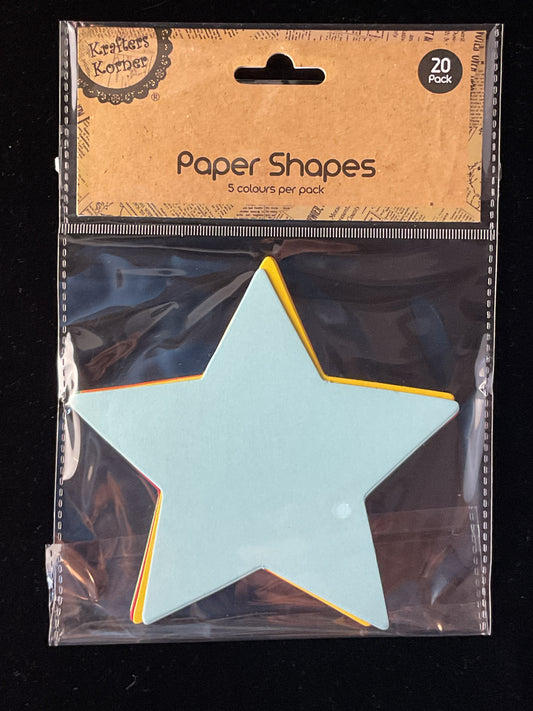 Shaped Paper - Stars - 20 Pack