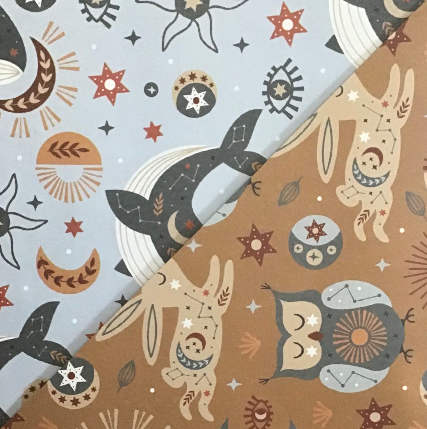 Koala Collection Wrap D/S - 2x Celestial Owls/Whale Song - 69x49cm