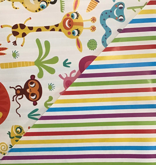 Koala Collection Wrap D/S - 2x Bright Stripes/Happy Jungle - 69x49cm
