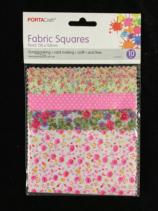Fabric Squares Floral- Pack #1 - 10 pk