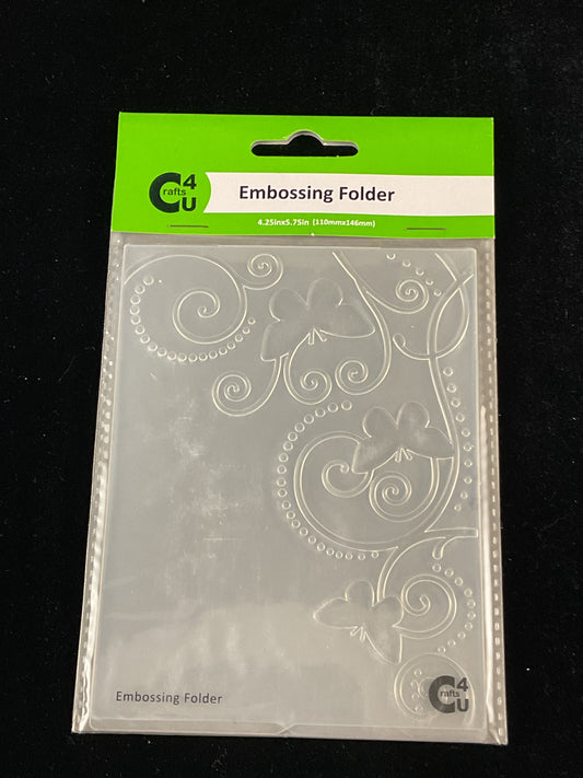 Embossing Folder - Butterfly and Vine - One Folder