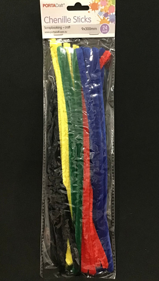 Pipe Cleaners 9mm - Bright Colour Mix #2 - Pack of 24