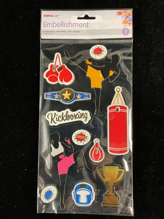 Porta Craft Embellishment - Kickboxing - 12pc