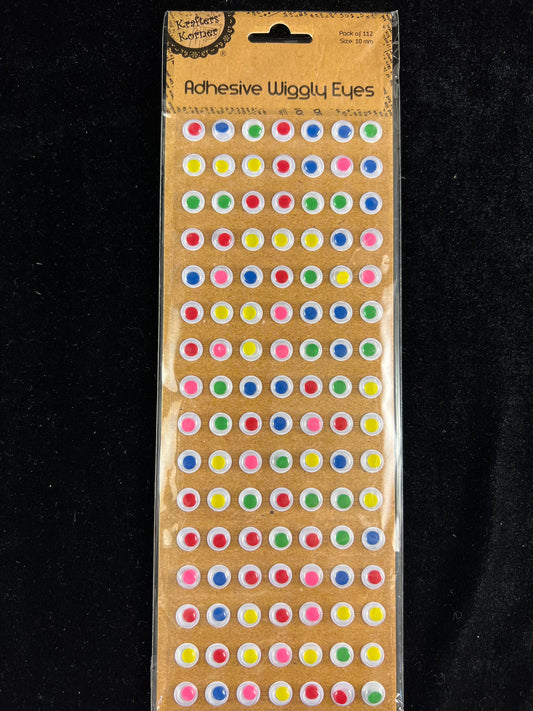 Adhesive Googly Eyes - Coloured - 10mm - Pack of 112