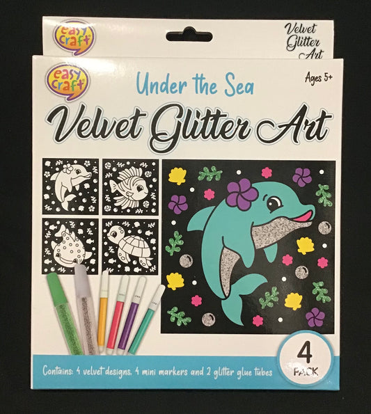 Velvet Glitter Art - Under the Sea - 4 pack