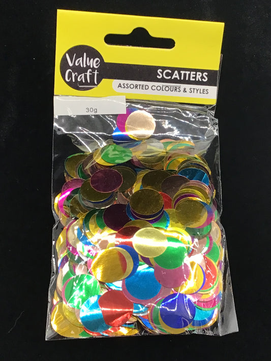 Confetti Foil Scatters - 30g - Assorted Colours