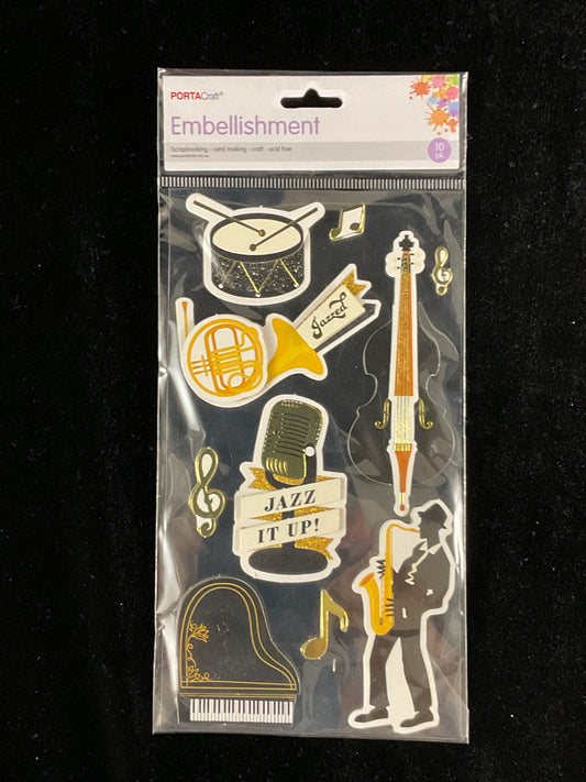 Porta Craft Embellishment - Jazz - 10pc