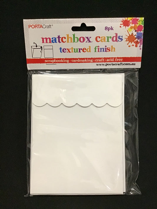 Matchbox Cards and Envelopes - White - 8 sets