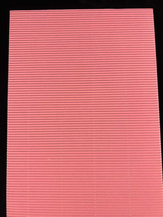 Corrugated A4 Card - Self Adhesive - Pink - 1 sheet