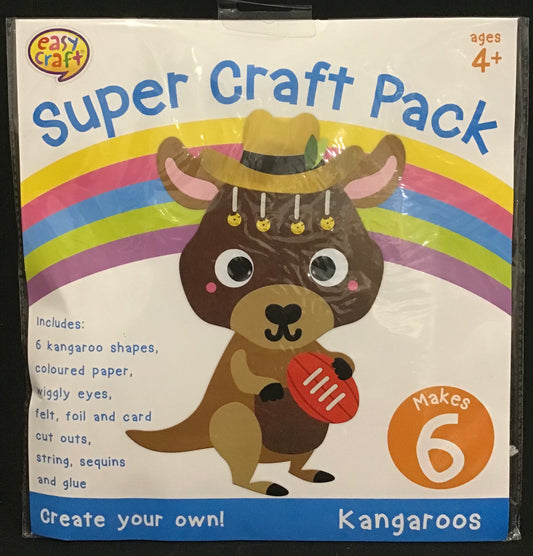 Super Craft Pack - Kangaroos - Makes 6