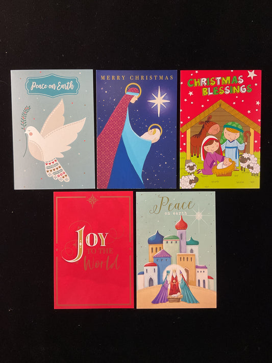 Religious Christmas Cards - 5 Designs (2 of each) - 10 pack #12