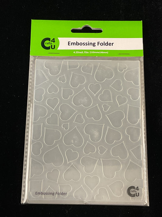Embossing Folder - Hearts - One Folder