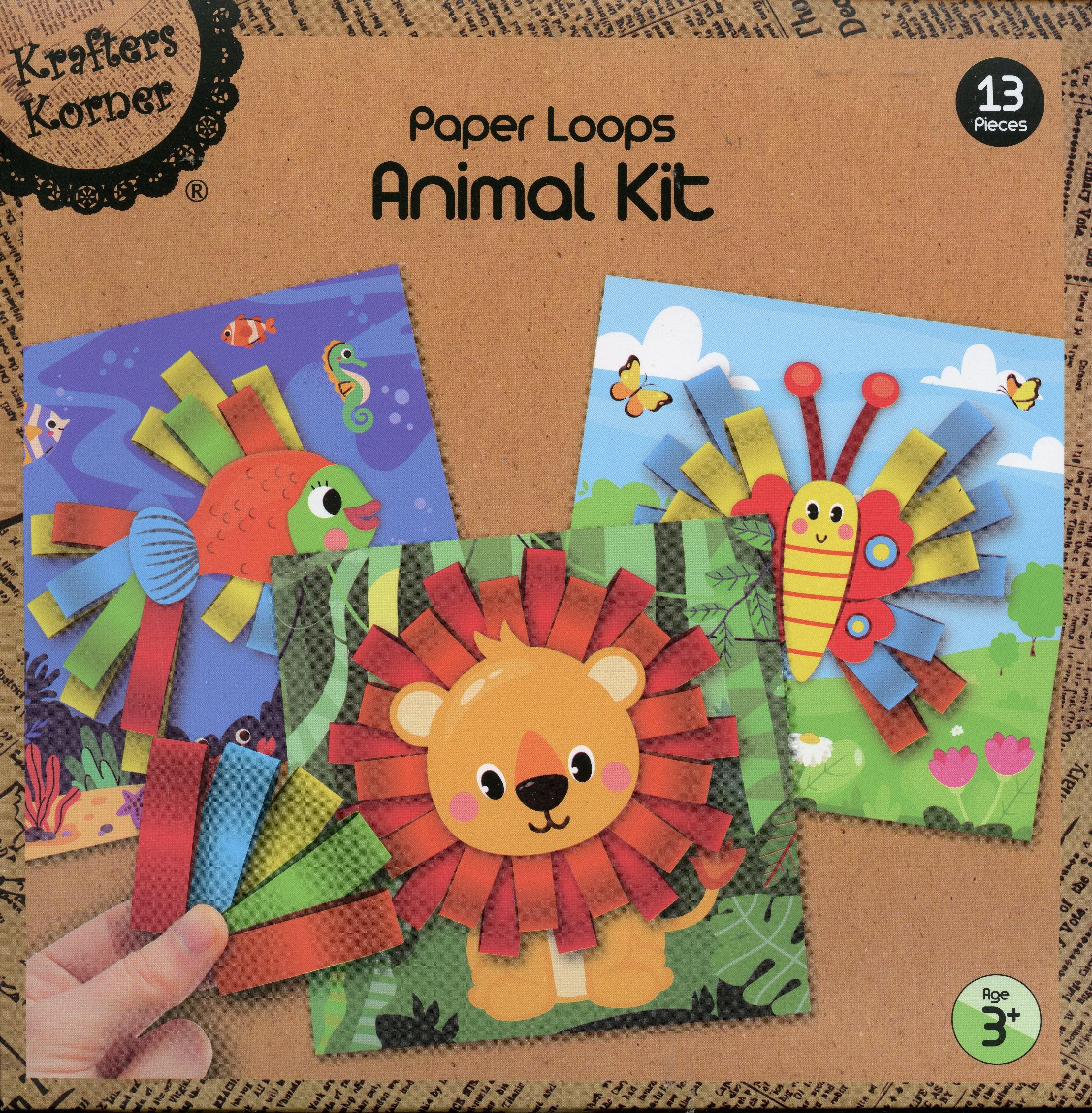 Loop Animals Paper Loops - Animal Kit - 13 pieces – The Crafty Bear Shop