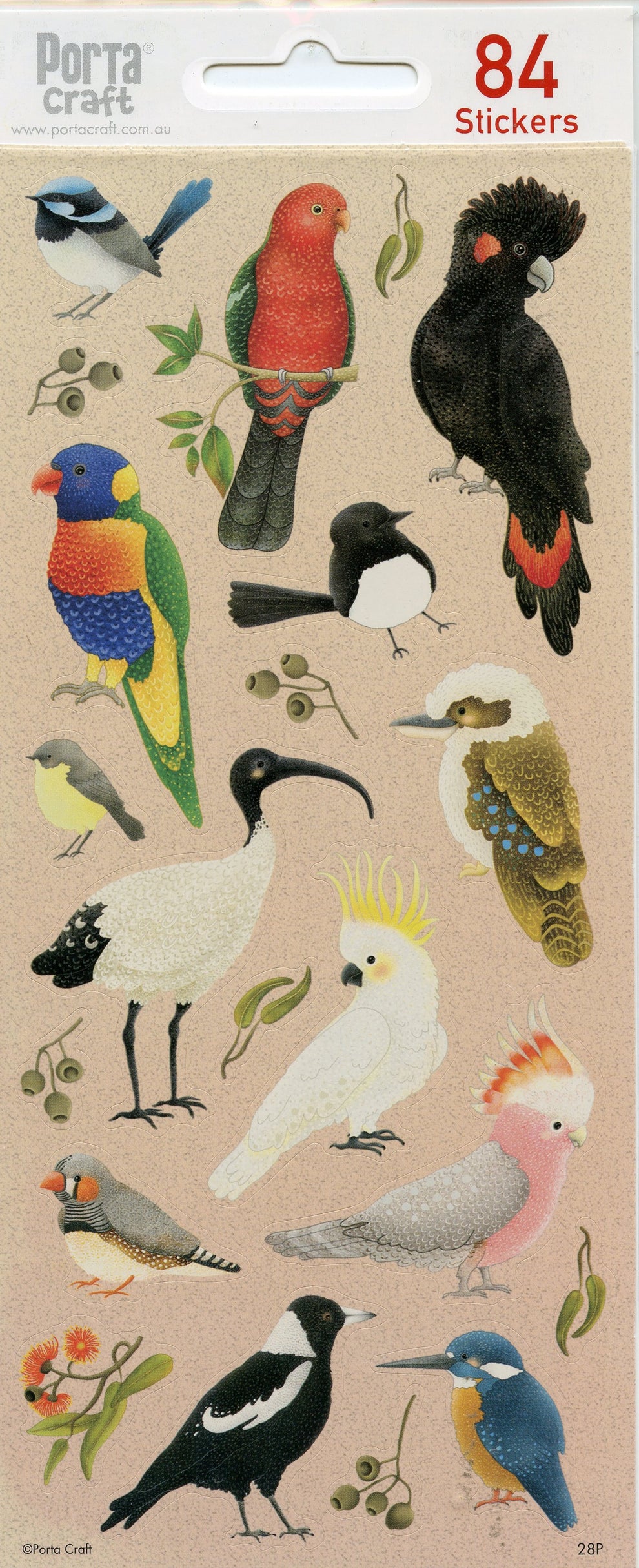 Aussie Bird Stickers - 84 pack – The Crafty Bear Shop