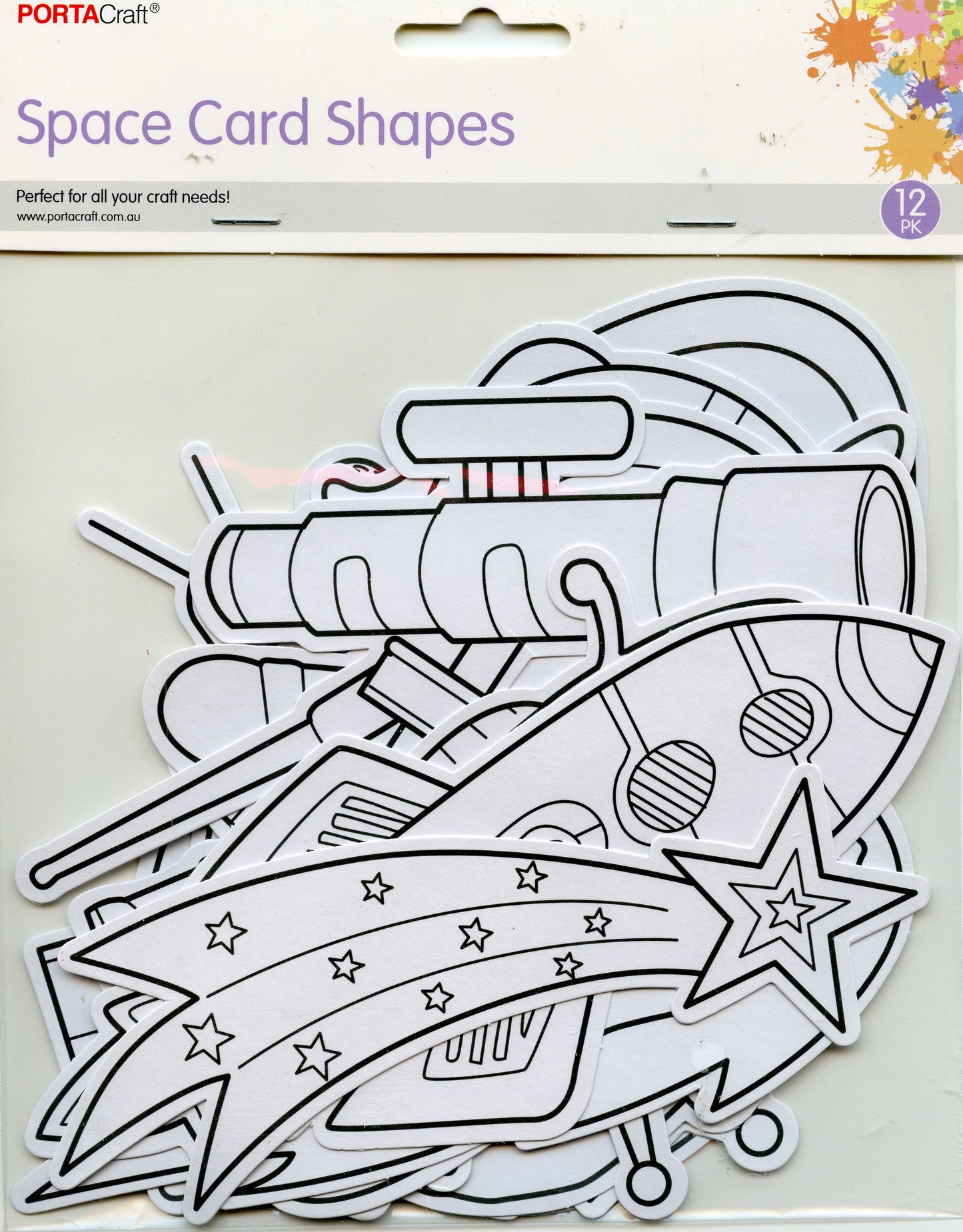 Space Card Shapes - 12pk